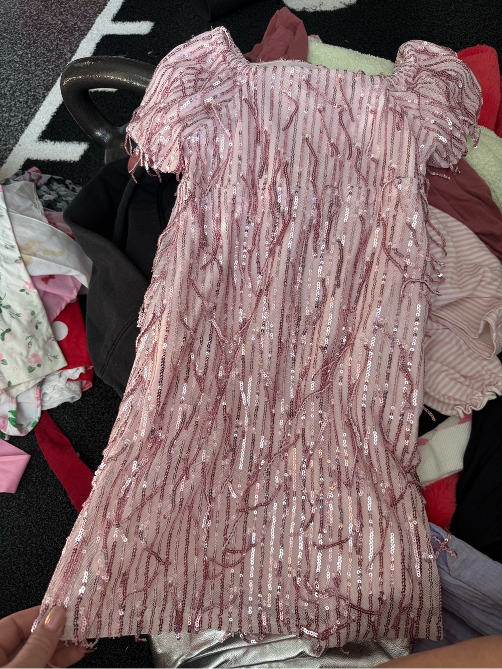 Speechless Pink Sequin Fringe Dress for Girls